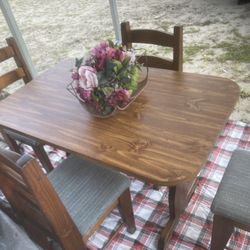 Juego De Comedor De Madera Sólida