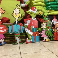 Grinch Christmas Yard Stakes 