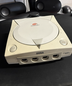 Sega Dreamcast Console System with 3 Controllers, Memory Units, and Cables