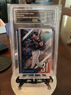 2020 Topps Chrome Update #NGC17 A Numbers Game Refractor Gem. Mint 10 Mike Piazza