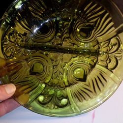 Vintage Viking Green Glass And Mid-century Green Glass