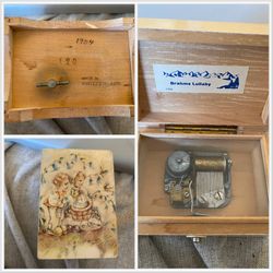 Vintage Music And Jewelry Boxes