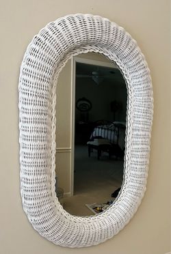 Wicker mirror
