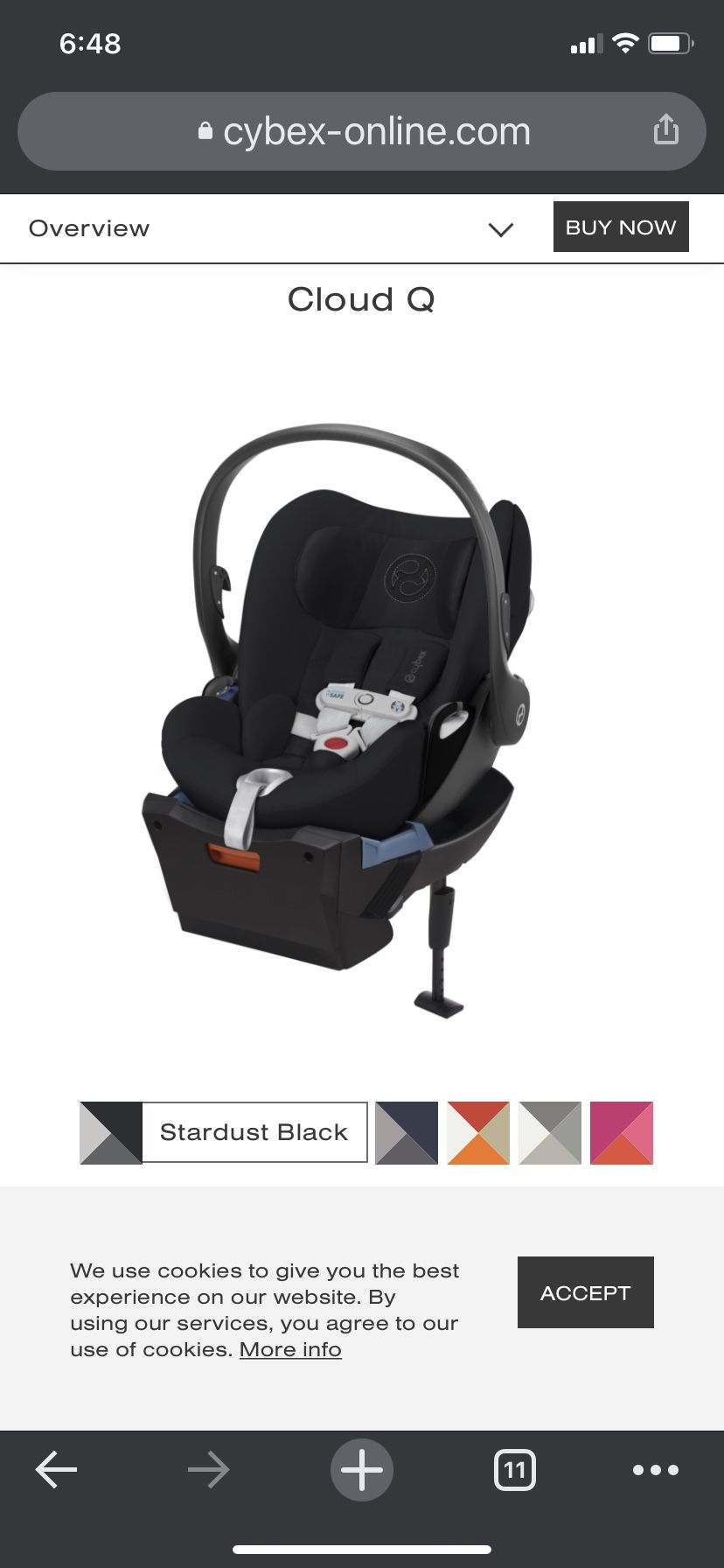Brand New CYBEX Q Infant baby car seat With Base
