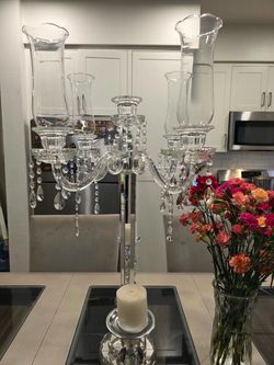 Glass chandelier