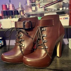 Brown Heeled Boots