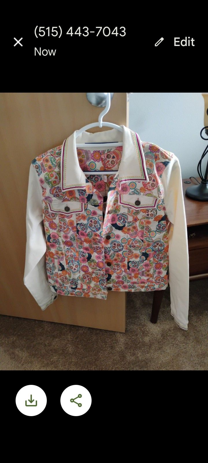 Sugar Skull Denim Jacket