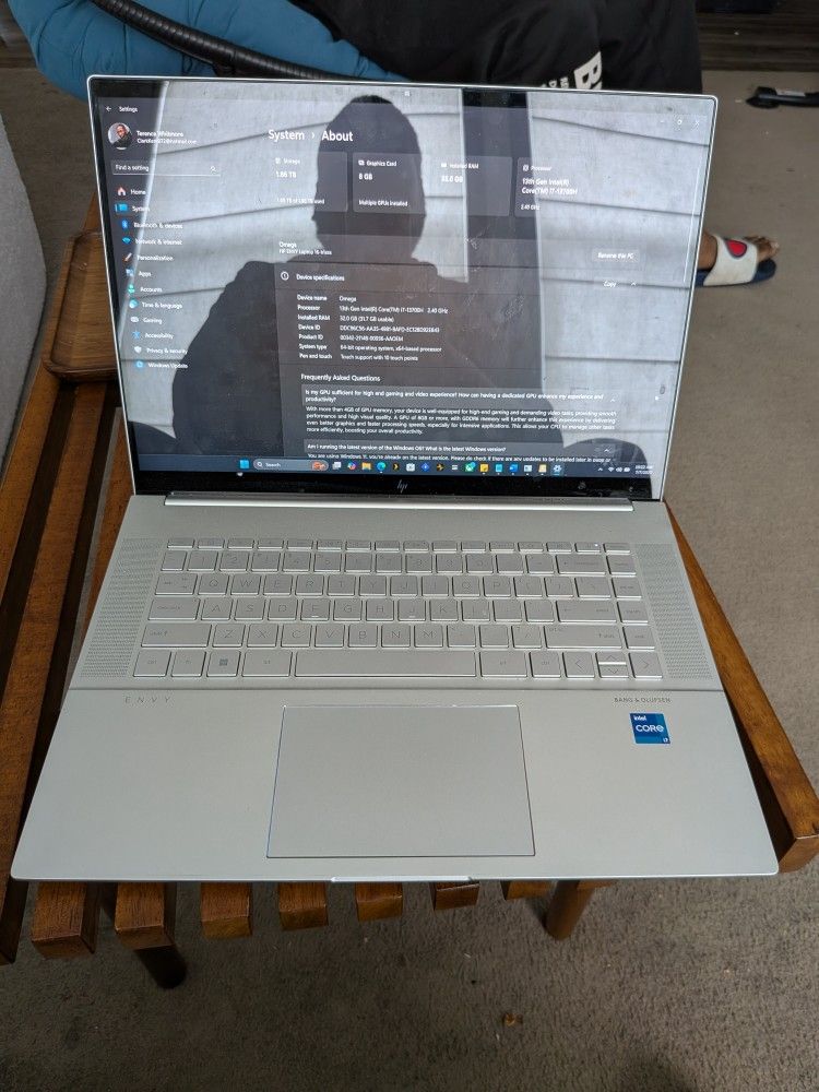 HP Envy Gaming Laptop 2 TB Storage RTX 4060 32 GB RAM