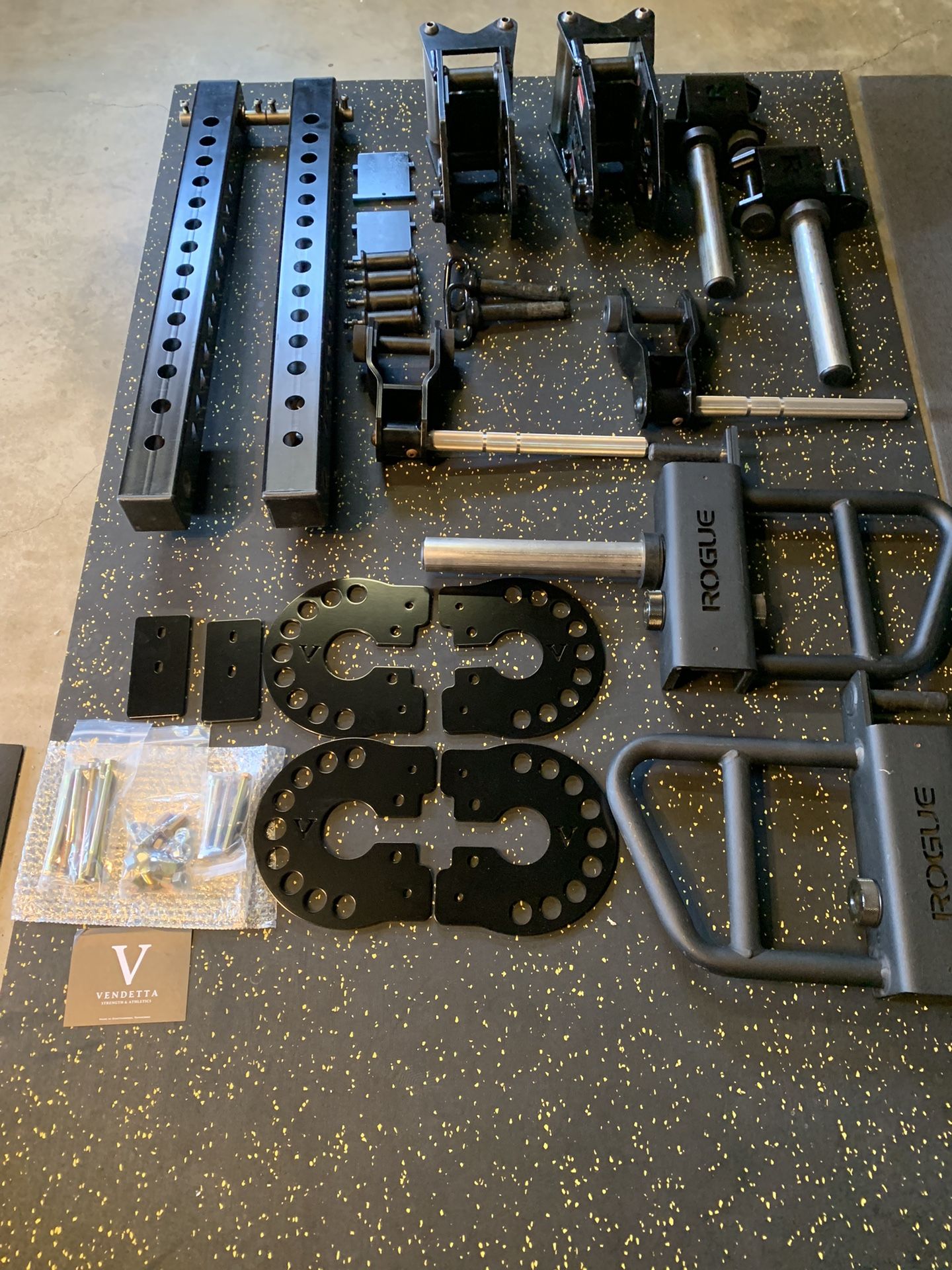 Pending: Rogue Fitness, MONSTER LT-1 50 CAL TROLLEY 1.0 & LEVER ARM KIT w/ VENDETTA ADAPTERS