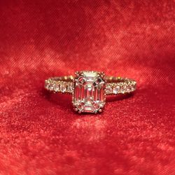14k Rose Gold Diamond Engagement Ring 1.64 ctw