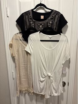 Women's Top Bundle: Time and Tru, Faded Glory, and Perch - size XXL - clothes bundle - Simi valley