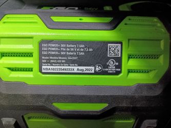 EGO 56v lithium battery ARC lithium 7.5 AH