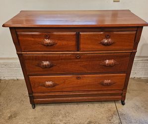 Antique Eastlake Solid Oak Dresser