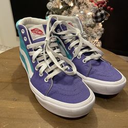 Custom Vans Teal And Purple 