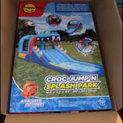 Inflatable Kid Waterslides Crocodile Waterslide