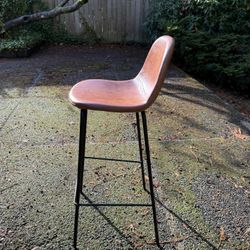 Set Of Faux Leather Bar Stools