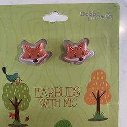 Gabba Goods Fox Earbuds With Microphone - Wired