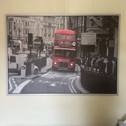 Large London Bus Picture 55” By 39” Inches 