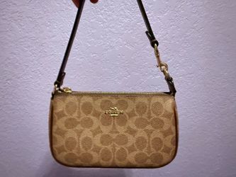Brown mini coach bag