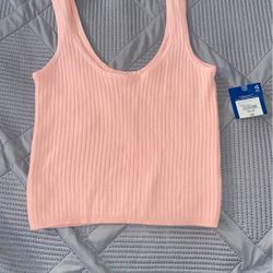 Salmon Crop Top Size:Medium