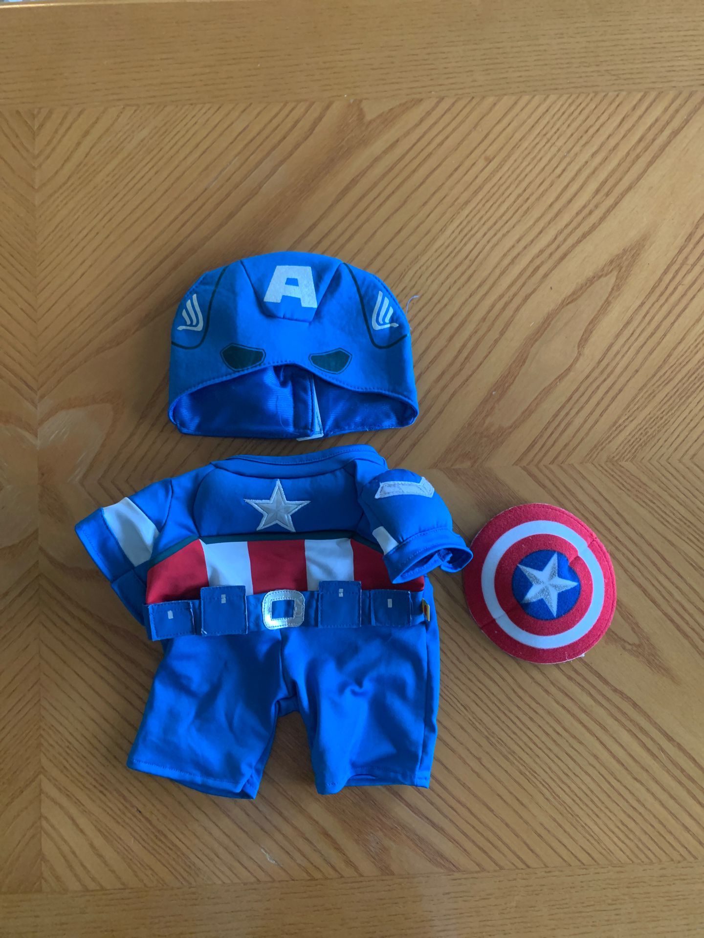 Build A Bear Captain America Costume PERFECT CONDITION