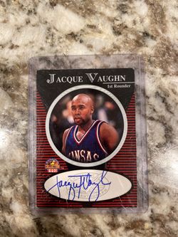 Jacque Vaughn Autographed Card 1997 The Scoreboard