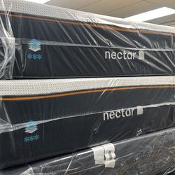 Nectar Premier Copper Memory Foam Queen size mattress 14” inches $229 only  Close out deals