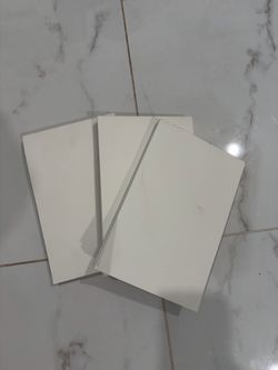 Set of Three White Notebooks