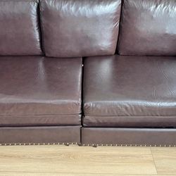 Brand-New Brown Leather Couch (Never Used)