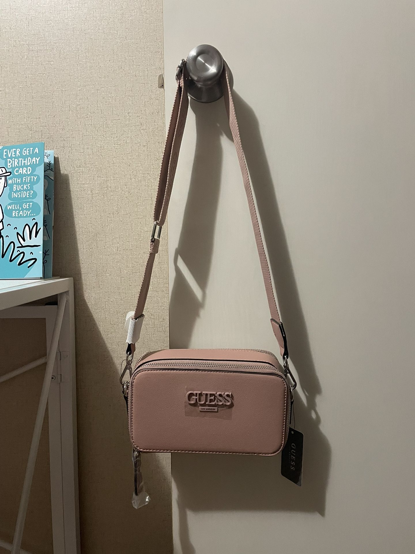 Leather Mauve/Pink Guess Crossbody - Brand New