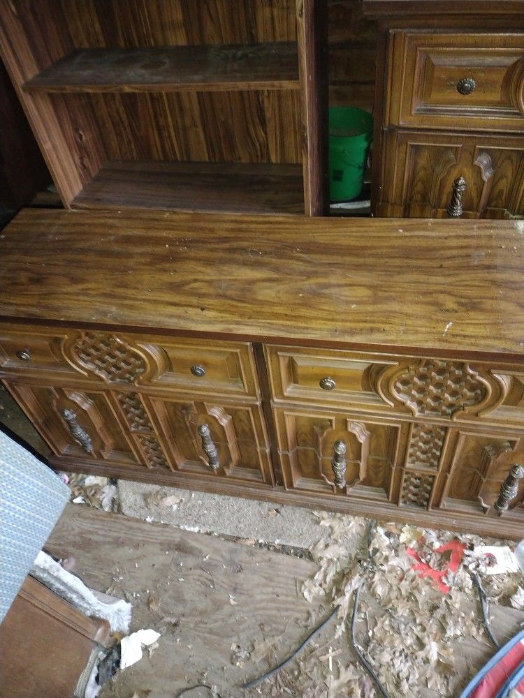 Dresser Tall Dresser And Bed Frame Matching Probably Early 80's