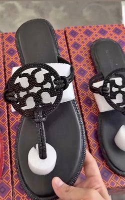 Black Sparkly Sandals