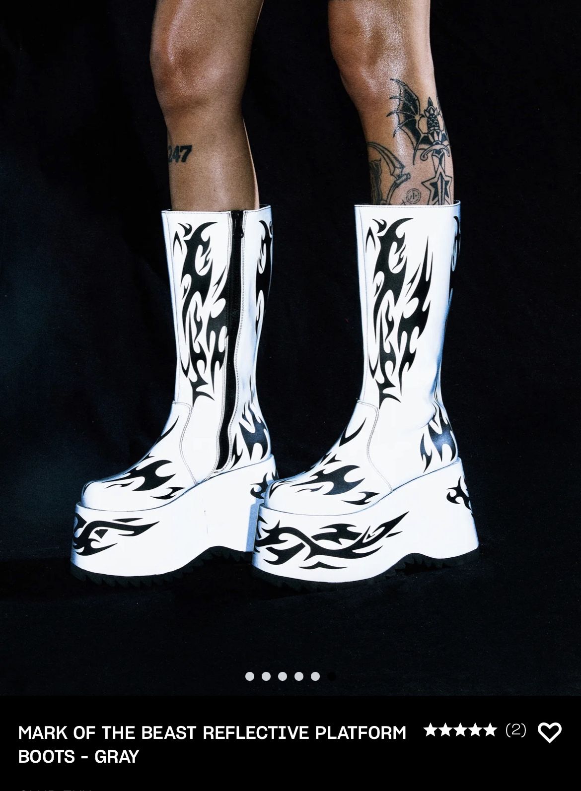 Clubexx Reflective Platform Boots Size 7