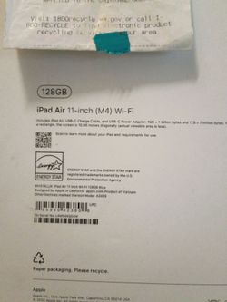 APPLE iPAD AIR 11 INCH  M4. 128 GB Brand New never used