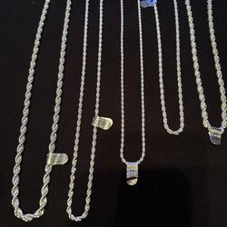 Sterling Silver Over Stainless Steel Necklaces