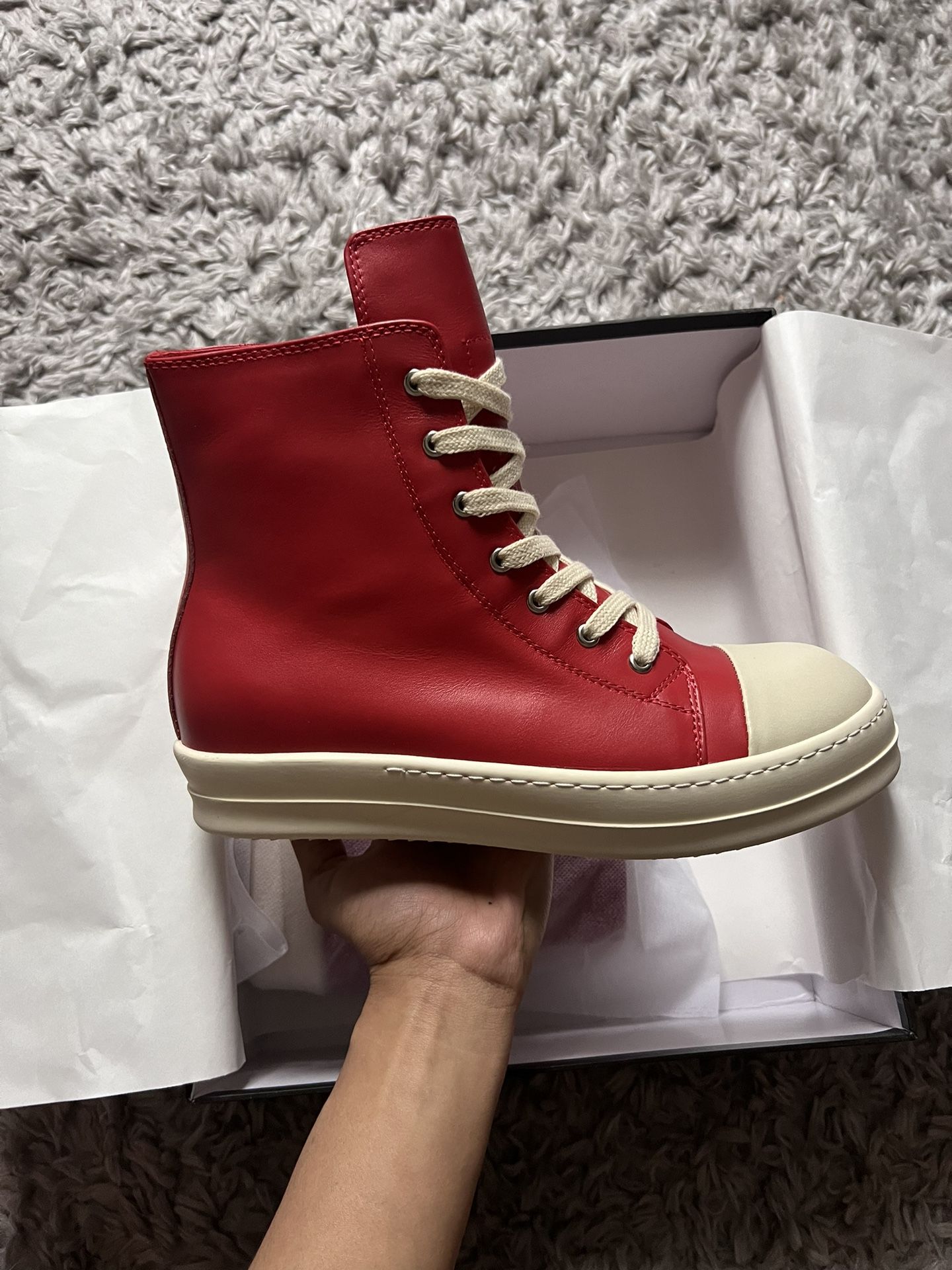Red Washed Rick Owens (Size IT 40/ US 10)