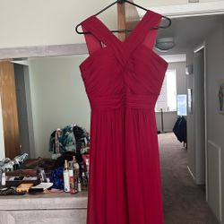 Formal Red Dress Ideal For A Wedding 