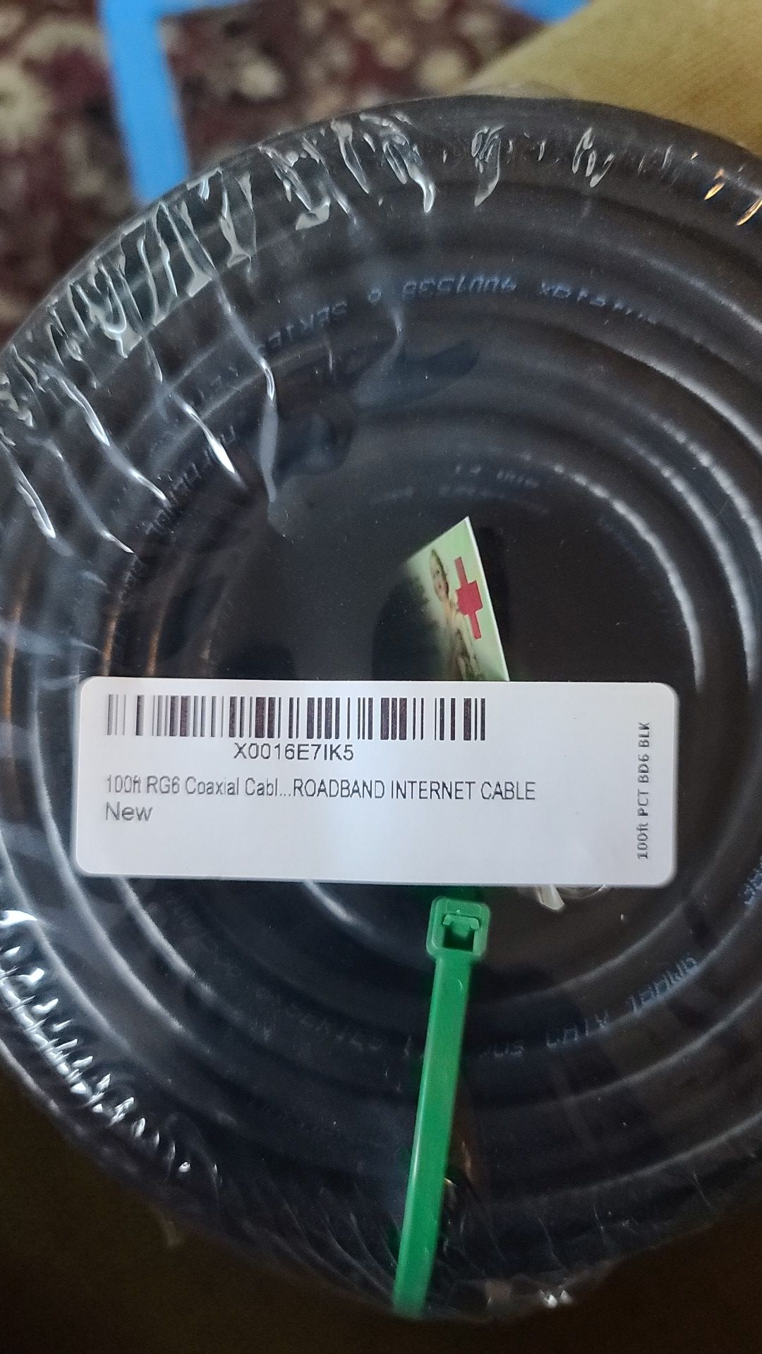 100ft RG6 coax cable. New in packaging.