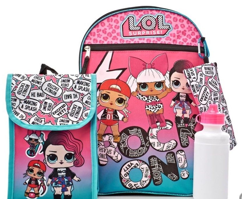 L.O.L. Surprise 5 Piece Backpack Set
