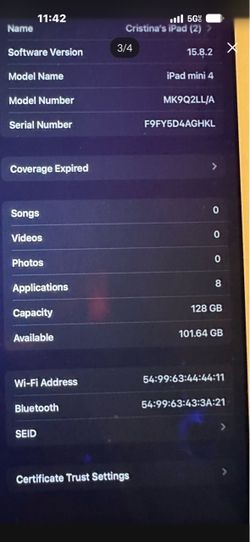 Mini I pad 4