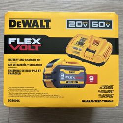 Shop DEWALT 20V/60V MAX FLEXVOLT Lithium-Ion 9.0Ah Battery and Charger
