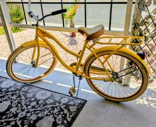Yellow Huffy Cruiser