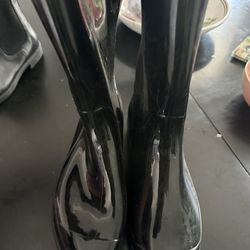 Black Rubber Rain Boots