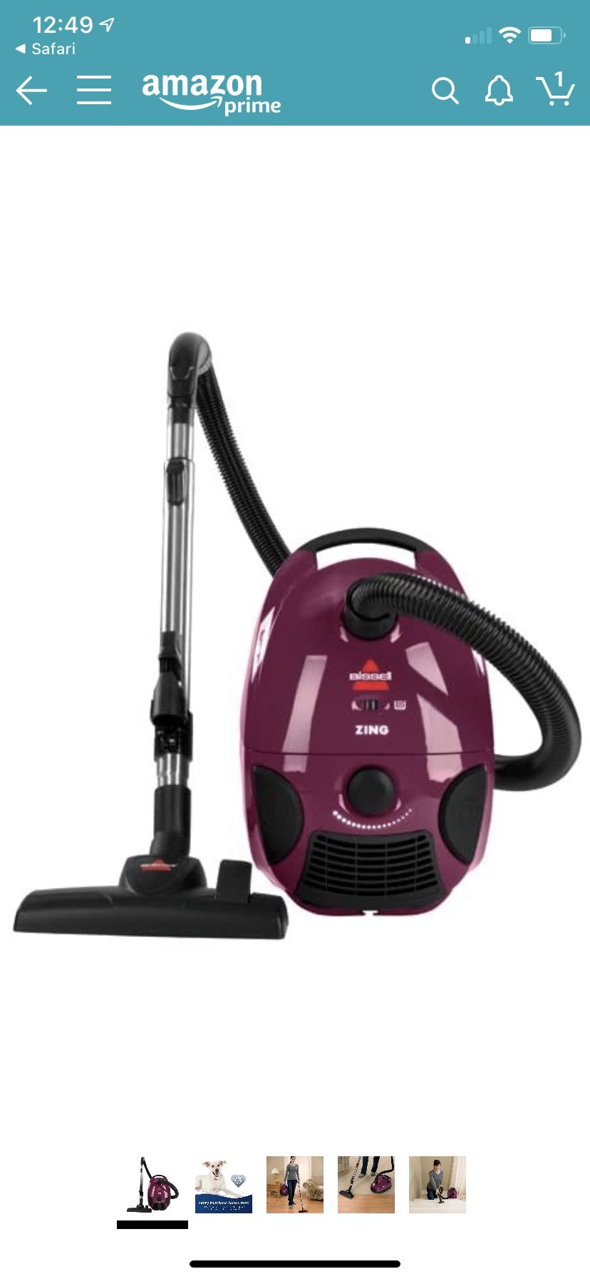 BISSELL Zing 2154A - Vacuum Cleaner - Canister - Bag - Grapevine Purple