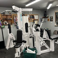 Vectra Single Stack Weight Machine On-line 1850 With Added 1150 Leg And Arm Stations