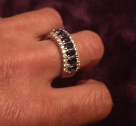 Magnificent BLUE -WHITE SAPPHIRE Ring