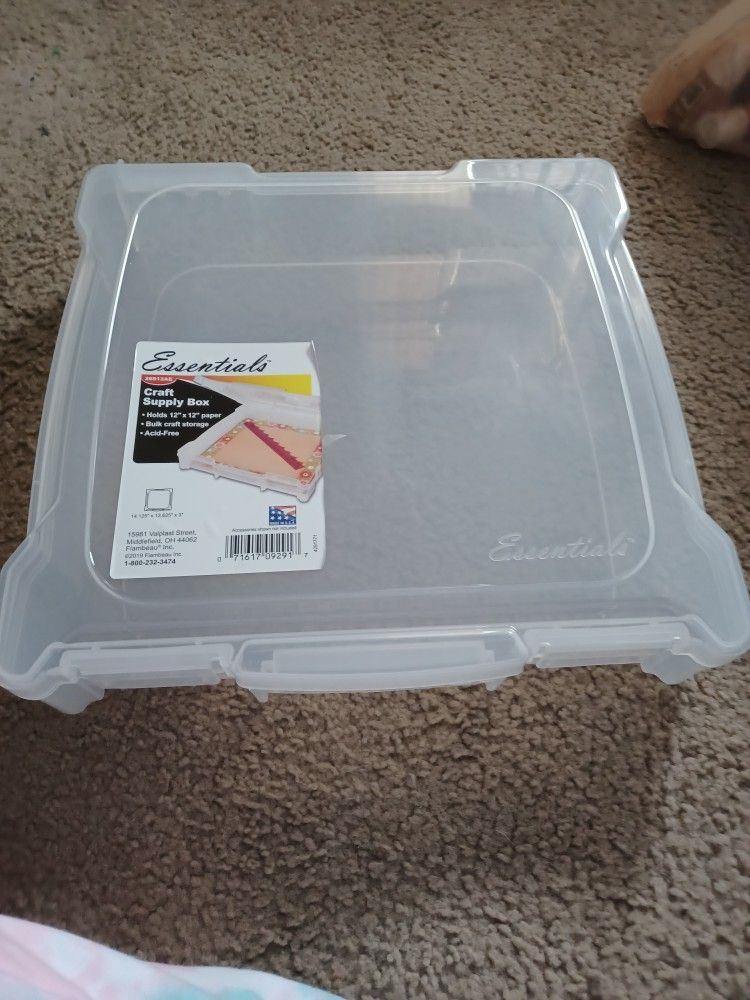Sale essentials craft supply box and holds 12"x12" paper brand new