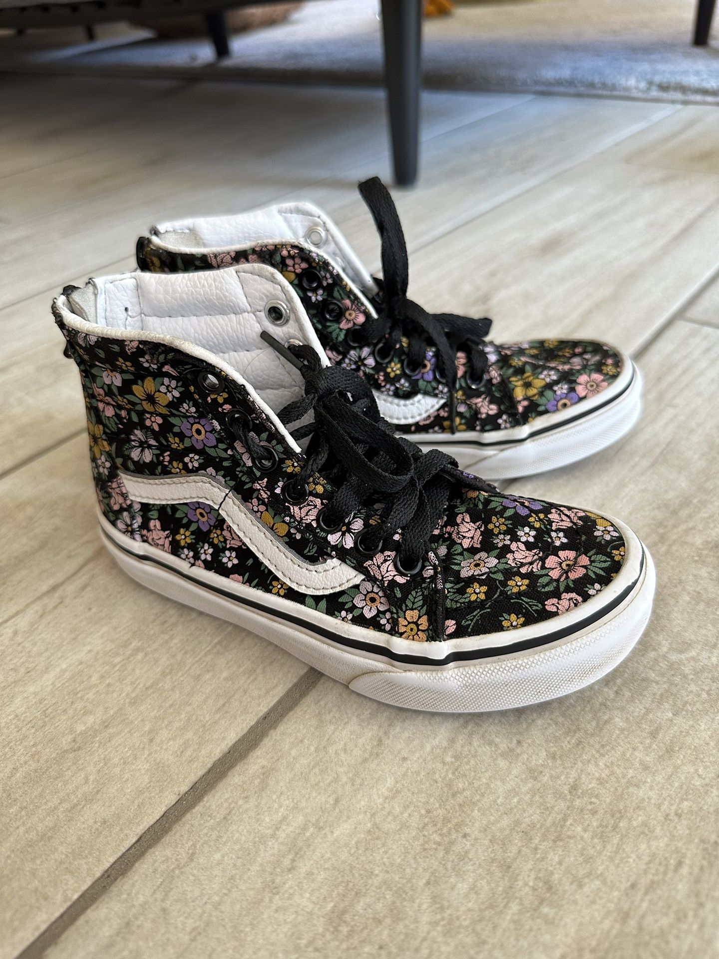 Vans Sk8-Hi High Top Floral Kids Size 13