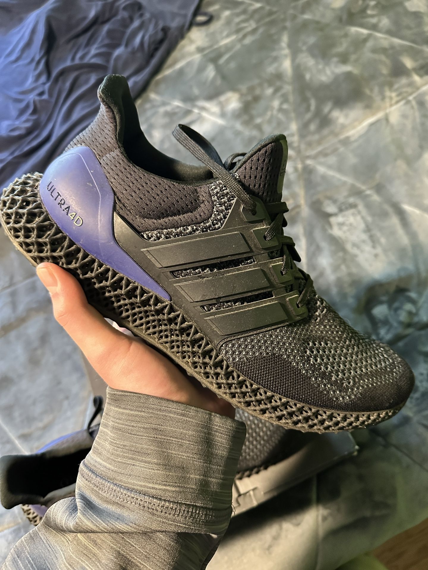 Adidas Ultra 4D OG Black Purple FW7089 Size 11.5 Used