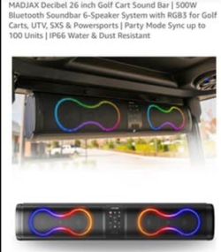 MadJax Decibel 26" Bluetooth Soundbar for UTVs and Golf Carts